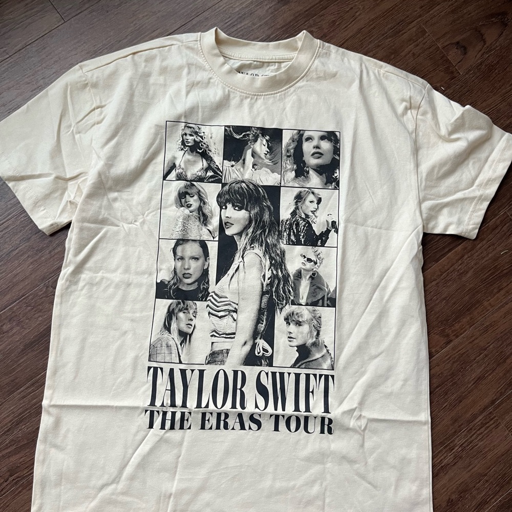 Taylor Swift The Eras Tour Graphic Tee - Cream & Black